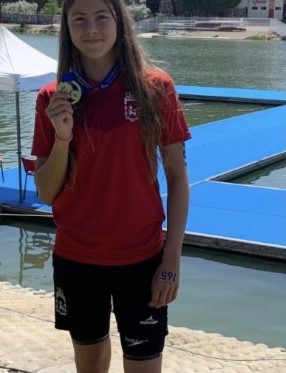 Ariadna Malo, en el Campeonato de España de Aguas Abiertas Sevilla 2024
